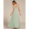 Šaty na ples mátově zelené šifonové dlouhé na ramínka – Ever Pretty ES02354MG
