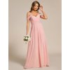 Společenské dlouhé šaty růžové – Ismeria (celkový pohled)