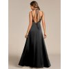 Večerní šaty dlouhé černé saténové s odhalenými zády – Ever Pretty ES02692BK, prodává Modion.cz