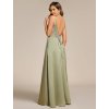 Společenské dlouhé šaty zelené šalvěj – Luminara (celkový pohled)