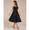 Šaty do tanečních černé krátké saténové do áčka - EG02340BK | Modion.cz