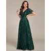 Maturitní šaty tmavě zelené smaragdové dlouhé celotřpytivé tylové - EE02314DG | Modion.cz