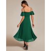Večerní šaty zelené smaragdové asymetrické šifonové – Ever Pretty EG02103DG