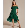 Společenské šaty zelené smaragdové asymetrické šifonové – Ever Pretty EG02103DG