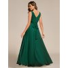 Šaty na ples smaragdově zelené dlouhé šifonové – Ever Pretty ES02355DG