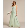 Společenské dlouhé šaty mátové zelené – Amorette (celkový pohled)