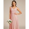 Elegantní šaty dlouhé růžové šifonové bez rukávů – Ever Pretty ES02355PK, prodává Modion.cz