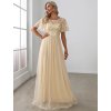 Šaty na svatbu zlaté dlouhé s flitry – Ever Pretty EP00904GD