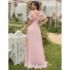 Večerní šaty dlouhé růžové šifonové – Ever Pretty EP09890PK, prodává Modion.cz