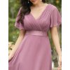 Elegantní šaty dlouhé růžové šifonové – Ever Pretty EP09890OD, prodává Modion.cz