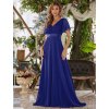 Šaty na svatbu dlouhé modré šifonové – Ever Pretty EP09890SB, prodává Modion.cz