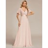 Společenské šaty dlouhé růžové šifonové – Ever Pretty EP09890BH, prodává Modion.cz