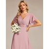 Elegantní šaty dlouhé růžové šifonové – Ever Pretty EP09890DR, prodává Modion.cz