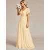 Společenské dlouhé šaty žluté – Jessalyn (celkový pohled)
