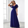 Plesové šaty dlouhé modré šifonové – Ever Pretty EP09890RB, prodává Modion.cz