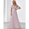 Plesové šaty dlouhé fialové šifonové – Ever Pretty EP09890LL, prodává Modion.cz