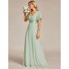 Společenské dlouhé šaty mátové zelené – Jessalyn (celkový pohled)