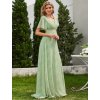 Společenské dlouhé šaty zelené se vzorem – Jessalyn (celkový pohled)