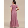Šaty na ples starorůžové dlouhé krajkové – Ever Pretty EE01489OD