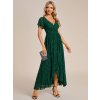 Plesové šaty smaragdové krajkové asymetrické – Ever Pretty EE01489DG