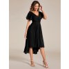 Plesové šaty černé krátké asymetrické – Ever Pretty EG01923BK
