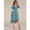 Plesové šaty modrozelené krátké asymetrické – Ever Pretty EG01923DB