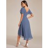 Šaty na ples modrošedé krátké šifonové – Ever Pretty EG01923DN