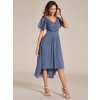 Plesové šaty modrošedé krátké asymetrické – Ever Pretty EG01923DN