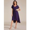 Plesové šaty levandulové krátké asymetrické – Ever Pretty EG01923DP