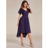 Společenské šaty levandulové krátké šifonové – Ever Pretty EG01923DP