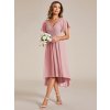 Šaty na svatbu starorůžové krátké asymetrické – Ever Pretty EG01923DR