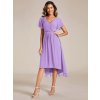 Společenské šaty levandulové krátké šifonové – Ever Pretty EG01923LV