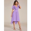 Plesové šaty levandulové krátké asymetrické – Ever Pretty EG01923LV