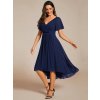 Šaty na svatbu tmavě modré krátké asymetrické – Ever Pretty EG01923NB