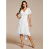 Šaty na svatbu bílé krátké asymetrické – Ever Pretty EG01923WH