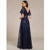 Šaty na ples tmavě modré flitrové tylové dlouhé – Ever Pretty EE02314NB