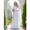 Elegantní bílé šaty pro nevěstu šifonové – Ever Pretty EP07412WH