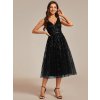 Plesové šaty černé tylové s flitry – Ever Pretty EG02106BK