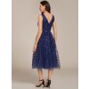 Šaty do tanečních tmavě modré tylové s flitry – Ever Pretty EG02106NB