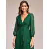 Večerní šaty smaragdové třpytivé midi – Ever Pretty EE01977DG