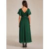 Společenské dlouhé šaty smaragdové zelené – Verona (zadní pohled)