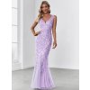 Společenské šaty dlouhé fialové tylové bodycon – Ever Pretty EP07886LV, prodává Modion.cz