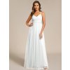 Šaty na převlečení pro nevěstu bílé dlouhé tylové s křížením na zádech – Ever Pretty ESS0056WH, prodává Modion.cz