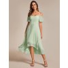 Společenské šaty zelené mátové asymetrické šifonové – Ever Pretty EG02103MG