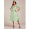 Šaty do tanečních světle zelené mátové krátké tylové s flitry – EG02230MG | Modion.cz