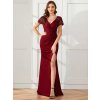 Společenské šaty dlouhé červené žerzejové s flitry – Ever Pretty EM01669BD, prodává Modion.cz