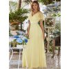 Žluté dlouhé maturitní šaty z jemného tylu - EP07962YL | Modion.cz
