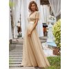 Plesové šaty dlouhé béžové tylové – Ever Pretty EP07962CH, prodává Modion.cz
