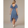 Šaty na ples modré šifonové asymetrický střih – Ever Pretty ES02040DN48