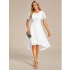 Společenské krátké šaty bílé – Livia (celkový pohled)